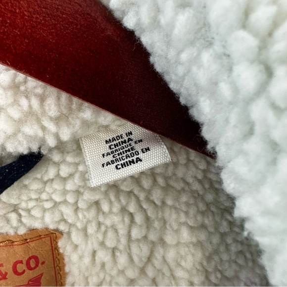 Levi's Denim Men’s Trucker Jacket Sherpa Collared Vintage Look Regular Fit Small - Picture 5 of 12